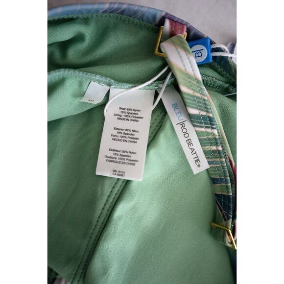 Bleu Rod Beattie Women's Sz 10 Multi Floral Ring Me Up X-Back 1-Pc Swimsuit - Picture 5 of 10